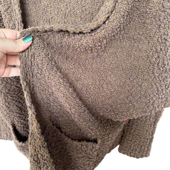 UMGEE Women's Dolman Sleeve Cozy Brown Cardigan Popcorn Sweater Size Medium - Picture 4 of 6